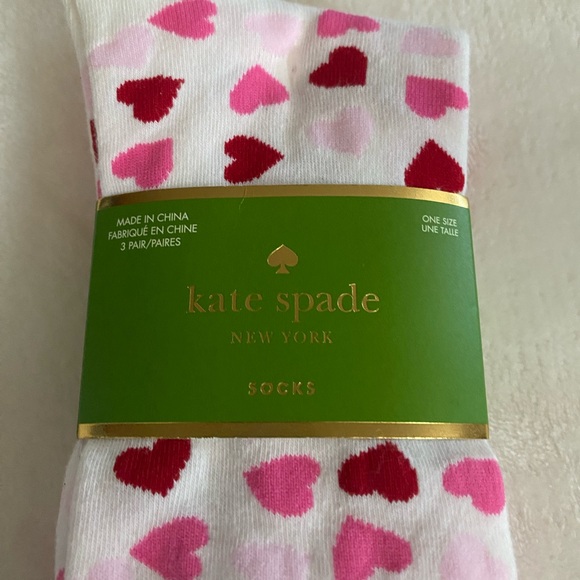 Kate Spade Heart Pattern Socks - Picture 2 of 5